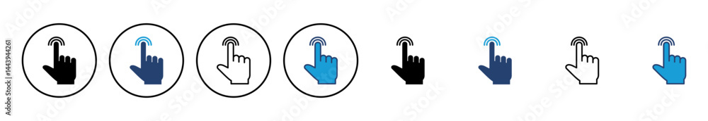Poster hand click icon vector. pointer icon vector. hand cursor icon vector