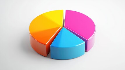 Obraz premium Colorful pie chart breaking down loan repayment budget