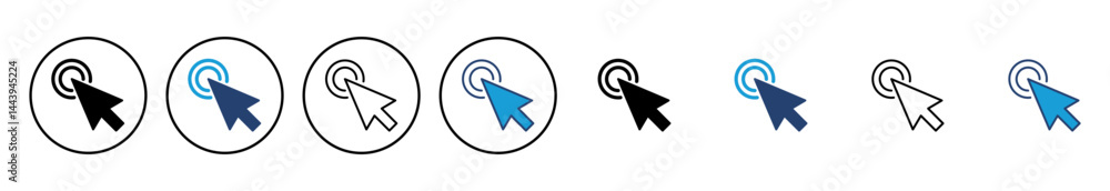Poster click icon vector. pointer arrow icon. cursor icon vector