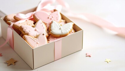 美しいクッキーのアソートボックス