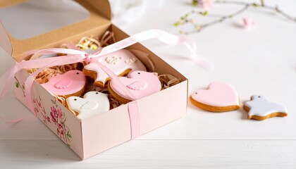 美しいクッキーのアソートボックス