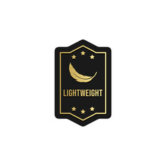Lightweight product label vector isolated EPS. Best Lightweight icon with precision and perfect design balance. Light weight icon for product packaging design element.