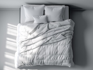 white pillows on the bed