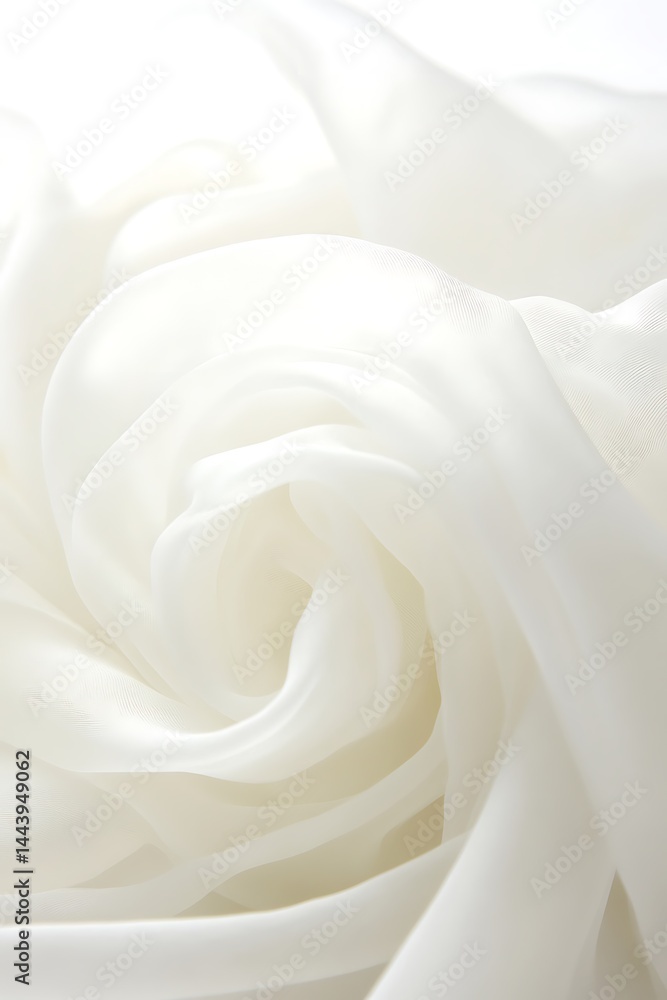 Aufkleber abstract flowing white fabric softly illuminated to create gentle waves