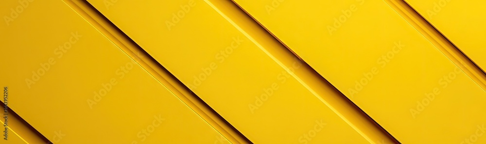 Poster a vibrant yellow diagonal paneling design showcasing a modern architectural feature. creating a live