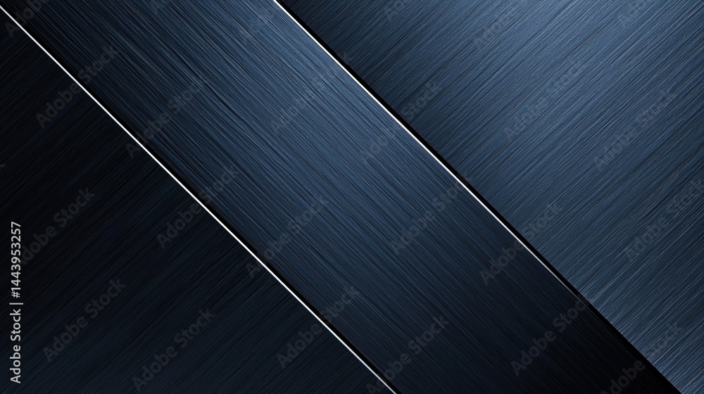 Poster brushed metal texture with diagonal lines creating a sleek, industrial abstract pattern in dark tone