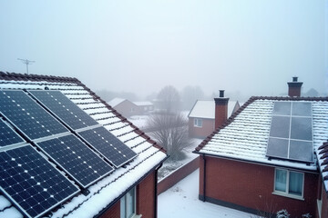 a photo of solar panels on house roof.