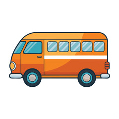 Minibus icon isolated on white background