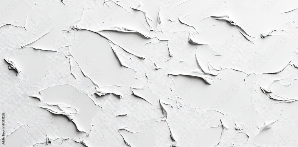 Poster a close-up view of crumpled white paper showcasing its texture and folds. ideal for backgrounds. sta