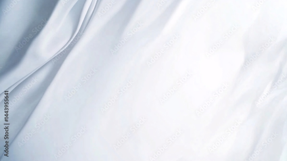 Poster elegant white fabric folds creating a clean and simple abstract design ideal for a minimalist wallpa