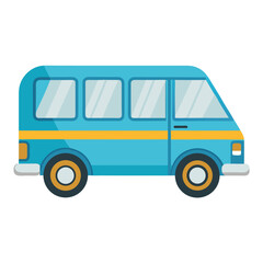 Minibus icon isolated on white background