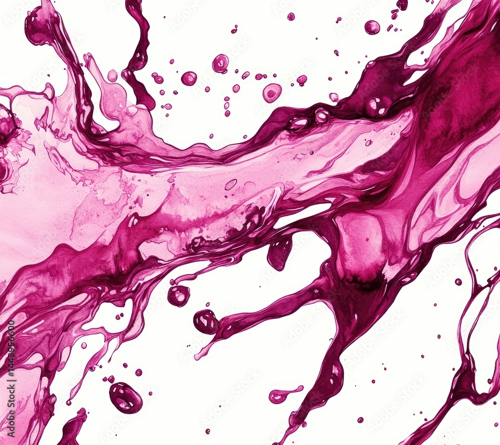 Poster a vibrant splash of red liquid gracefully arcs across a white background. creating a dynamic and art