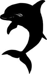 Fototapeta premium dolphin silhouette isolated on white