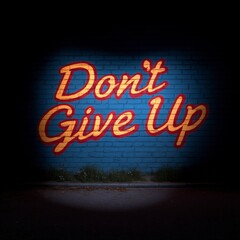 Motivational Graffiti Mural  Don t Give Up Night Street Art