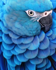 Obraz premium Vibrant blue parrot close-up (1)
