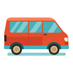 Minivan icon isolated on white background