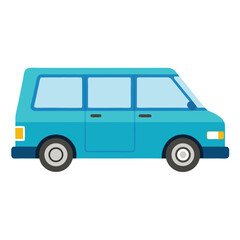 Minivan icon isolated on white background