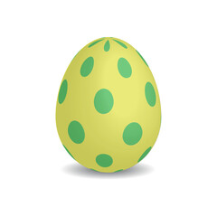 Easter egg with green dots