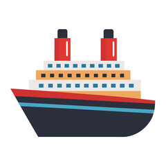 Ocean liner icon isolated on white background