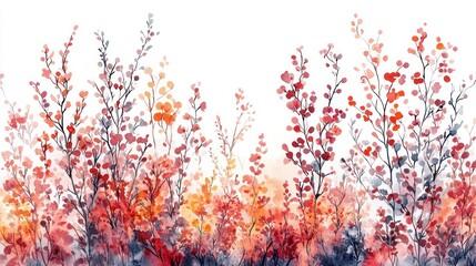 Watercolor floral border