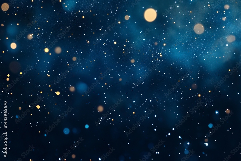 Poster blue planet with a starry sky background. dark space. abstract cosmic background. elements of text a