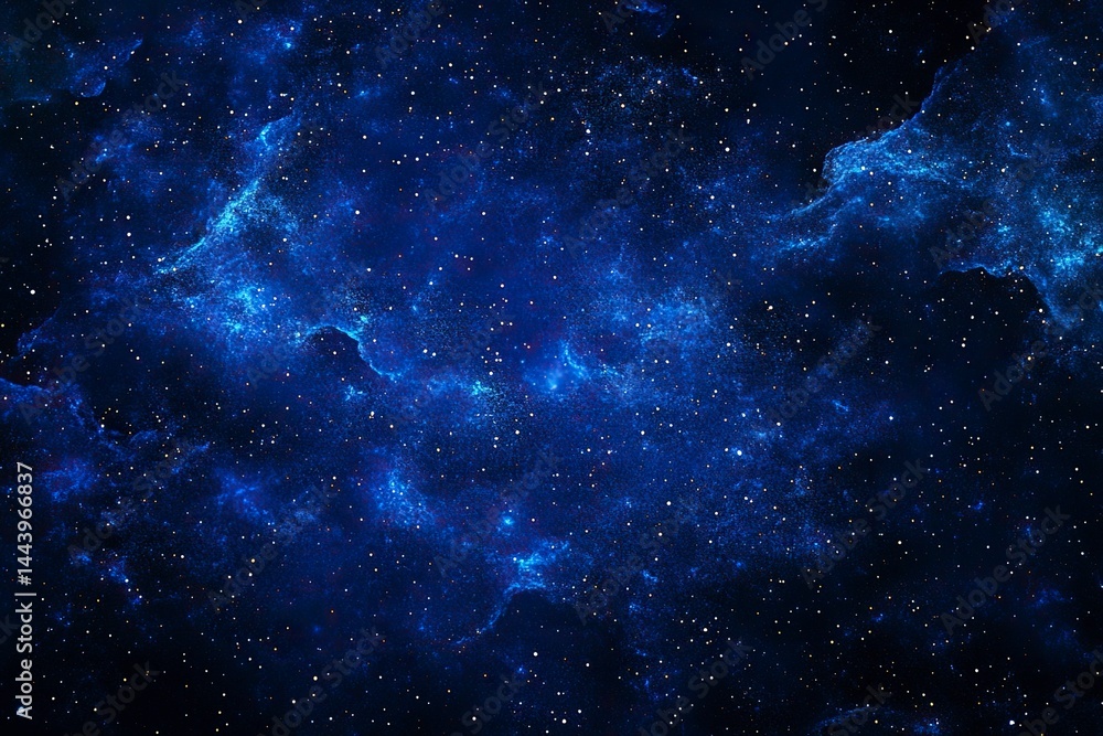 Poster blue planet with a starry sky background. dark space. abstract cosmic background. elements of text a