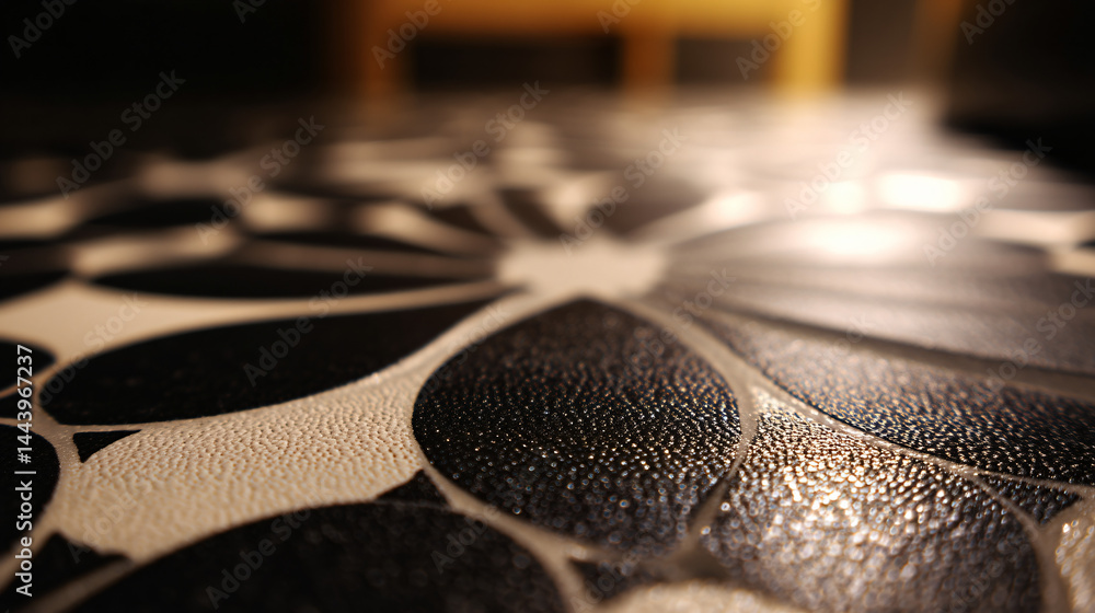 Poster tile pattern resembling dots in a flower shape.