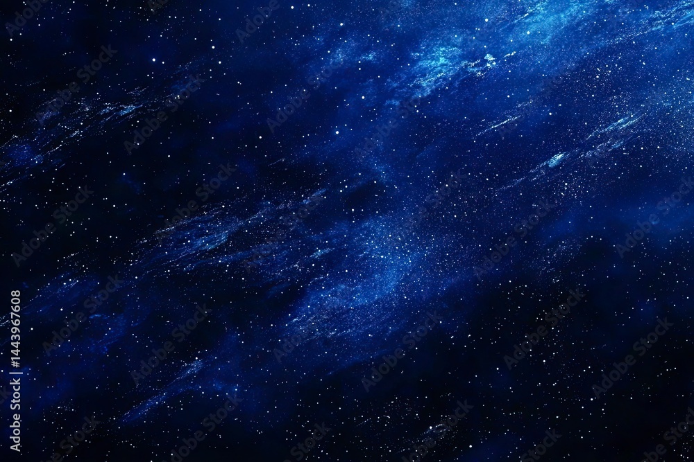 Poster blue planet with a starry sky background. dark space. abstract cosmic background. elements of text a