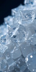 Magnified Sugar Crystals Sparkle And Shine. A Close Up View Reveals The Cubic Shape. Explore The Wonderful World Of Food And Science. Beauty In Detail.