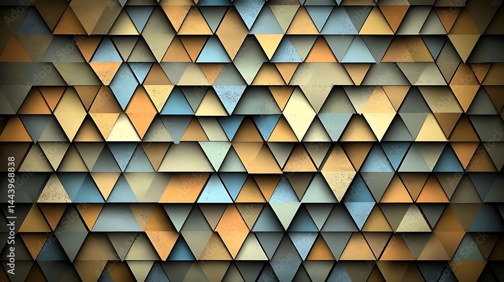 Poster abstract geometric pattern of triangle shapes