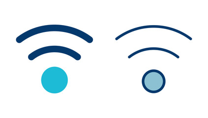 WIFI Icon vector isolated on white background. signal vector icon. Wireless and wifi icon or sign for remote internet access