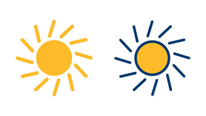 Sun icon vector isolated on white background. Sun vector icon