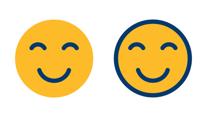 Smile icon vector isolated on white background. Smile vector icon. Emoticon Icon vector. Emoji