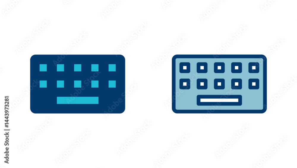 Fototapete keyboard icon vector isolated on white background. keyboard vector symbol