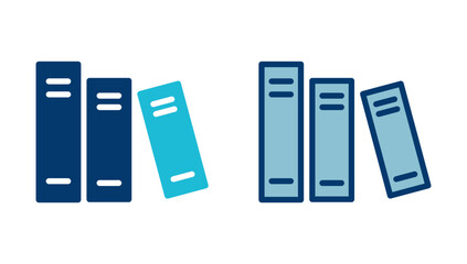 Library icon vector isolated on white background. Book icon vector