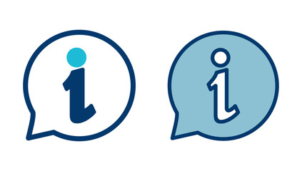 Information icon vector isolated on white background. Info sign. About us