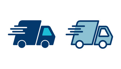 Delivery Icon vector isolated on white background. Fast Delivery Icon. Fast shipping delivery truck. Truck icon delivery