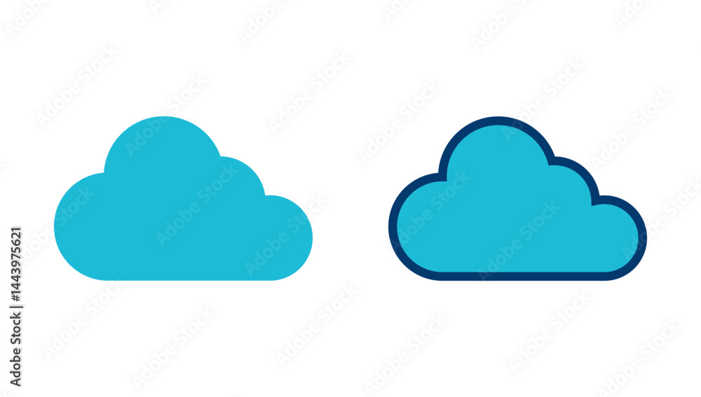 Aufkleber cloud icon vector isolated on white background. cloud computing icon