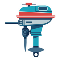 Outboard motor icon on white background