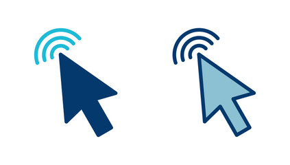 Click icon vector isolated on white background. Cursor icon. Computer mouse click cursor black arrow icons. pointer arrow