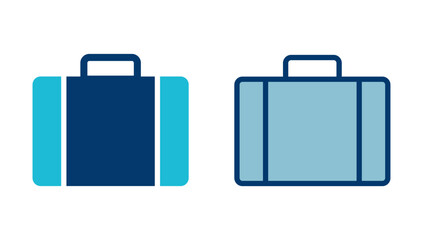 Briefcase icon vector isolated on white background. Briefcase vector icon