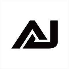 AJ Lettermark – Minimal Elegant Typography Symbol Vector