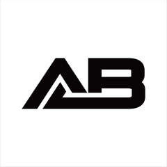 AB Lettermark – Minimal Elegant Typography Symbol Vector