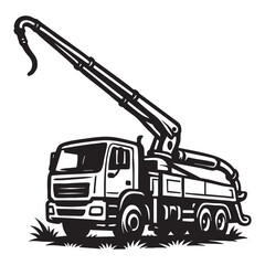 Concrete pump truck extending boom