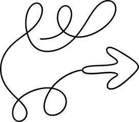 creative arrow design with flowing line style symbolizes direction and movement, perfect for visual storytelling