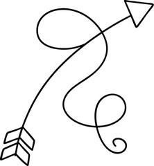 creative business timeline is illustrated with flowing arrow that symbolizes progress and direction, enhancing visual