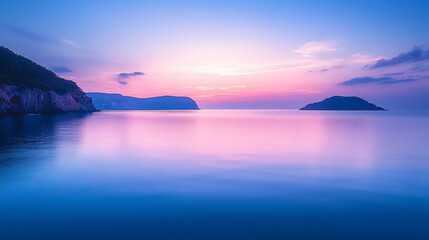 Fototapeta premium pale blue dusk,