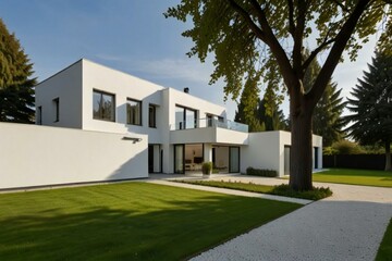 modern house in the park