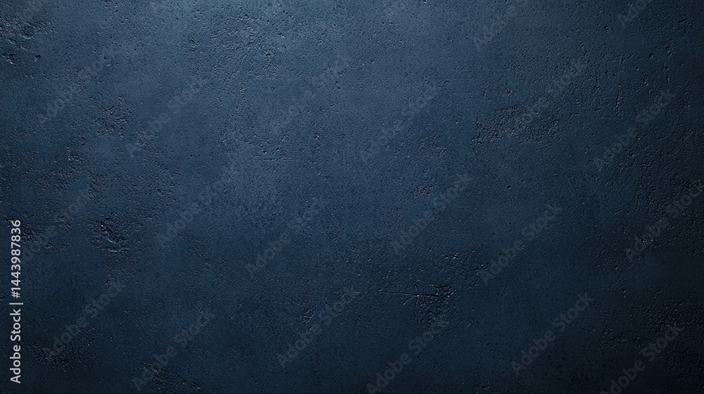 Poster dark blue textured surface with subtle rough patterns and metallic undertones.