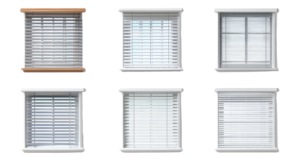 Window Blinds Assortment: A diverse display of window blinds, each showcasing unique designs and functionalities.